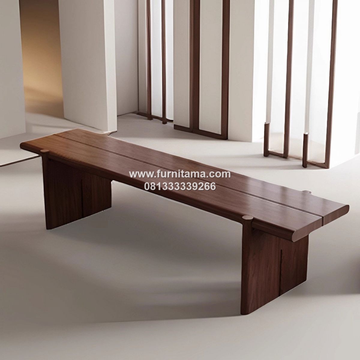 Bangku Kayu Jati Untuk Indoor Warna Natural Bangku Kayu Jati Untuk Indoor Warna Natural