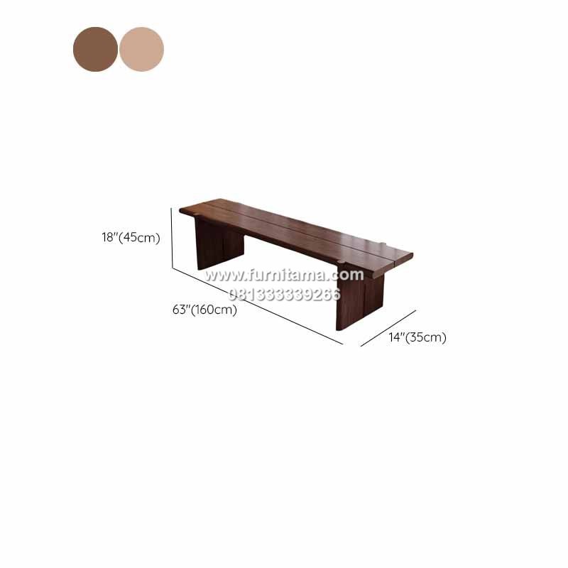 Bangku Kayu Jati Untuk Indoor Warna Natural 3 Bangku Kayu Jati Untuk Indoor Warna Natural