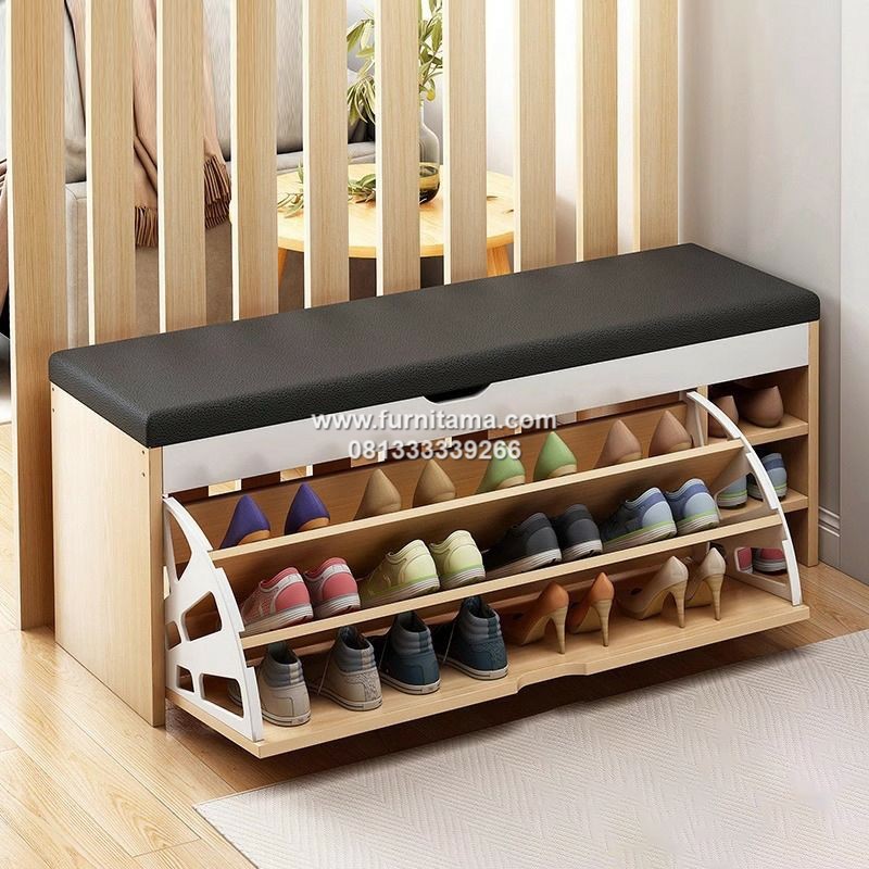 Bench Dengan Tempat Penyimpanan Rak Sepatu