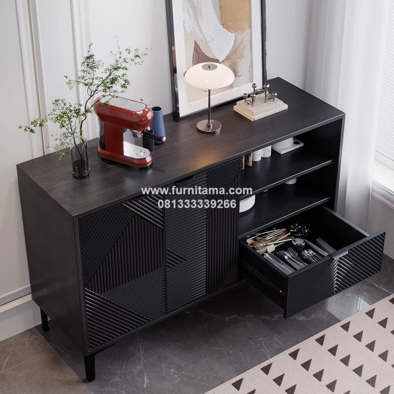 Bufet Dapur Minimalis Dengan Rak Penyimpanan Bufet Dapur Minimalis Dengan Rak Penyimpanan