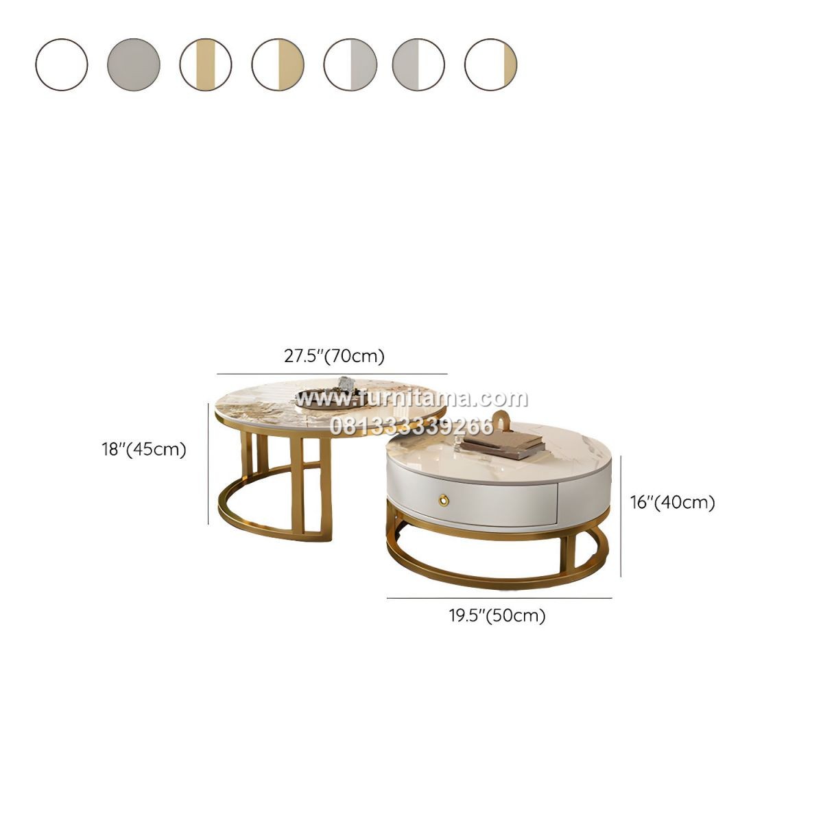 Coffee Table Desain Modern Yang Elagan Top Marmer 4 Ukuran Coffee Table Desain Modern Yang Elagan Top Marmer