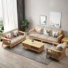 Kursi Tamu Sofa Kayu Jati Desain Minimalis