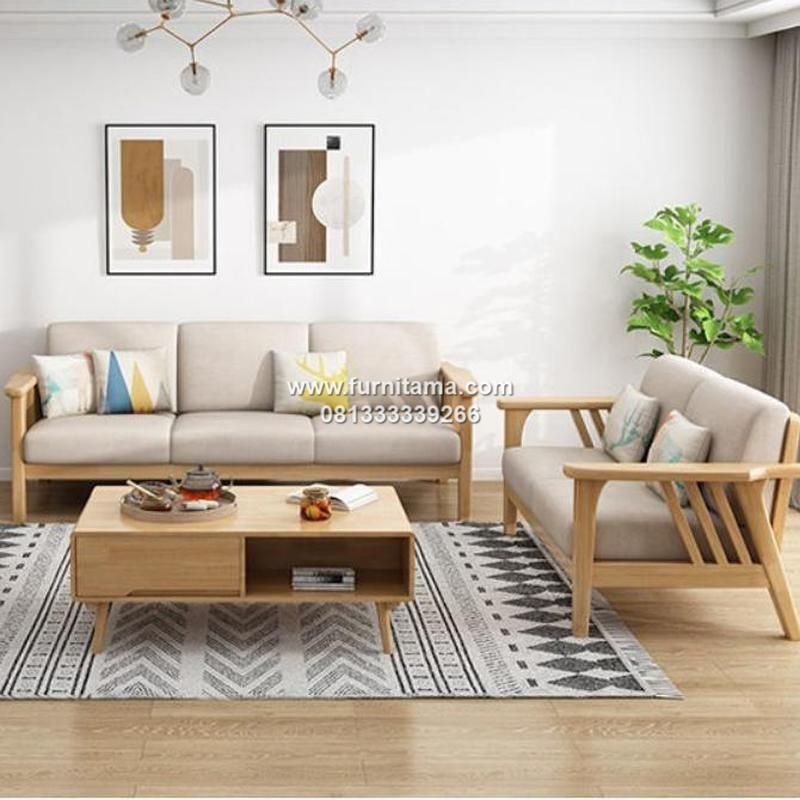 Kursi Tamu Sofa Kayu Jati Desain Minimalis 2 Kursi Tamu Sofa Kayu Jati Desain Minimalis