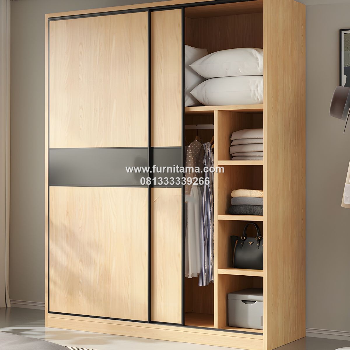 Lemari Baju Gantung 2 Pintu Sliding Model Minimalis Lemari Baju Gantung 2 Pintu Sliding Model Minimalis