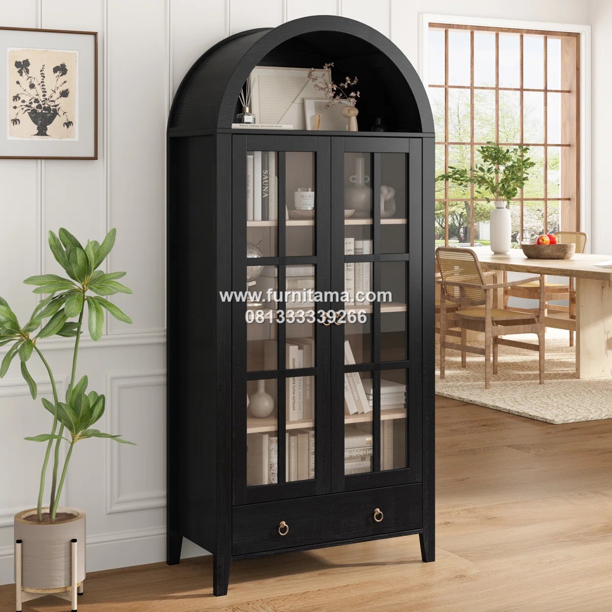 Lemari Hias Jati Minimalis 2 Pintu Kaca Warna Hitam Lemari Hias Jati Minimalis 2 Pintu Kaca Warna Hitam