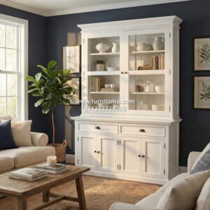 Lemari Hias Pajangan Minimalis Modern Warna Putih