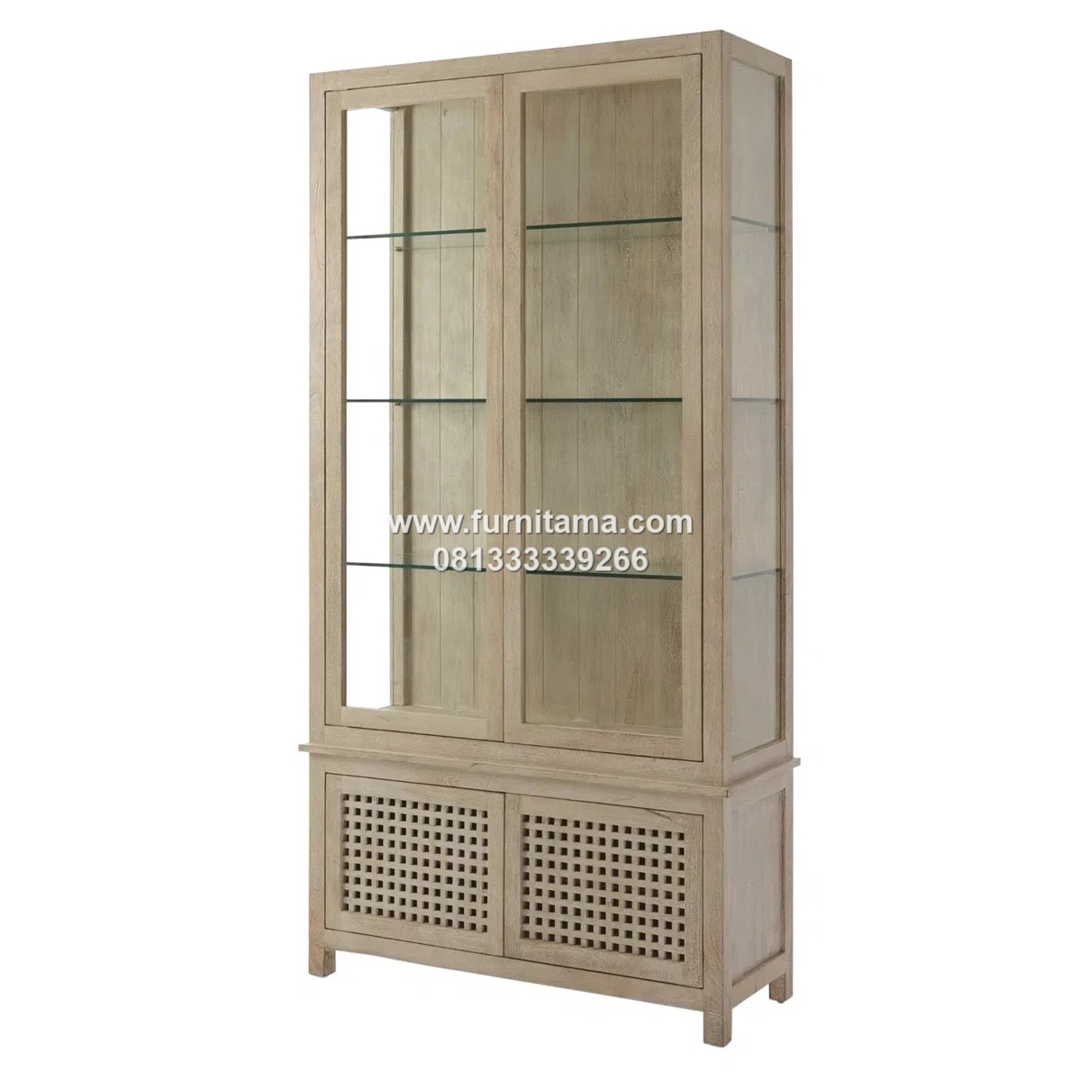 Lemari Hias Pintu Kaca 4 Ambalan Minimalis 2 Lemari Hias Pintu Kaca 4 Ambalan Minimalis