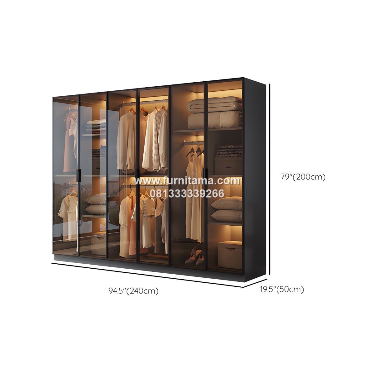 Lemari Kamar Minimalis Dengan Pintu Kaca Hitam 1 Lemari Kamar Minimalis Dengan Pintu Kaca Hitam