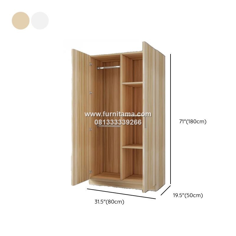 Lemari Kayu Minimalis 2 Pintu Warna Putih 2 Lemari Kayu Minimalis 2 Pintu Warna Putih