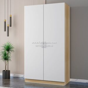 Lemari Kayu Minimalis 2 Pintu Warna Putih