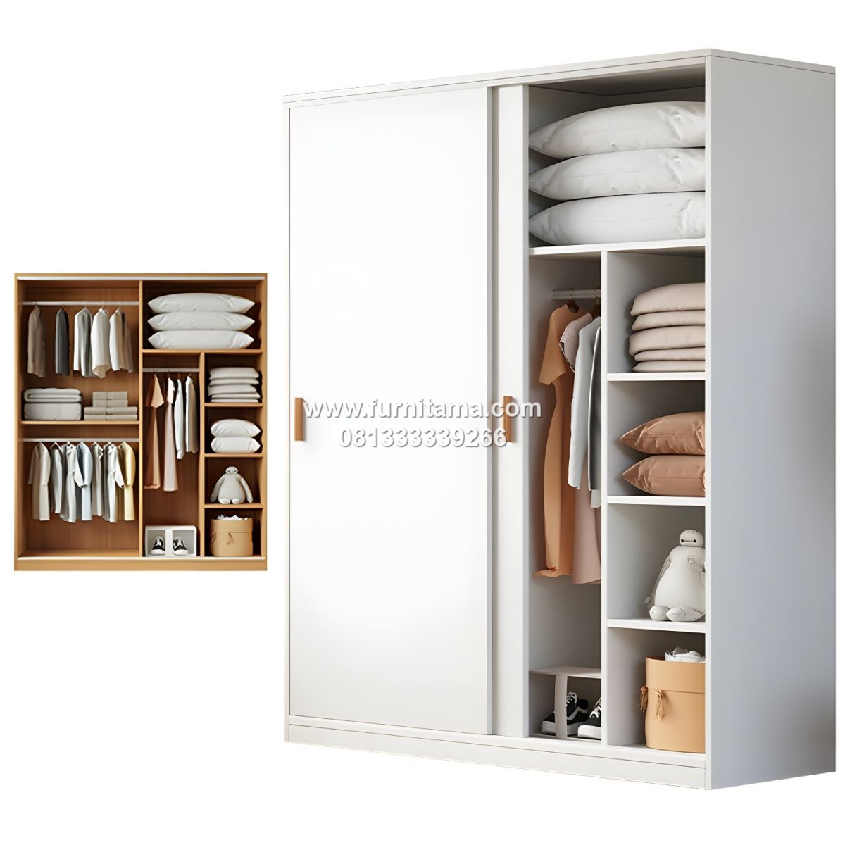 Lemari Pakaian 2 Pintu Minimalis Modern Serbaguna 2 Lemari Pakaian 2 Pintu Minimalis Modern Serbaguna