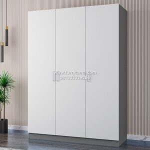 Lemari Pakaian 3 Pintu Minimalis Elegan Warna Putih