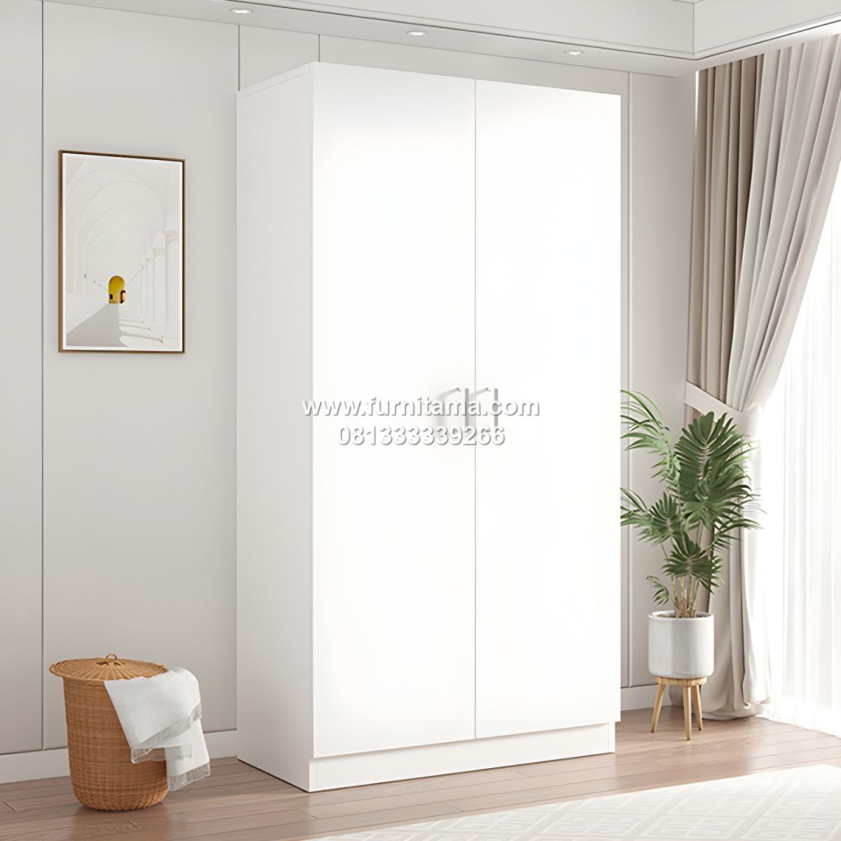 Lemari Pakaian Anak Minimalis 2 Pintu Warna Custom
