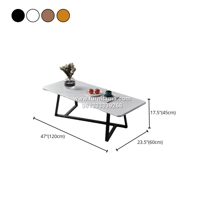 Meja Coffee Table Minimalis dengan Kaki Besi 2 Meja Coffee Table Minimalis dengan Kaki Besi