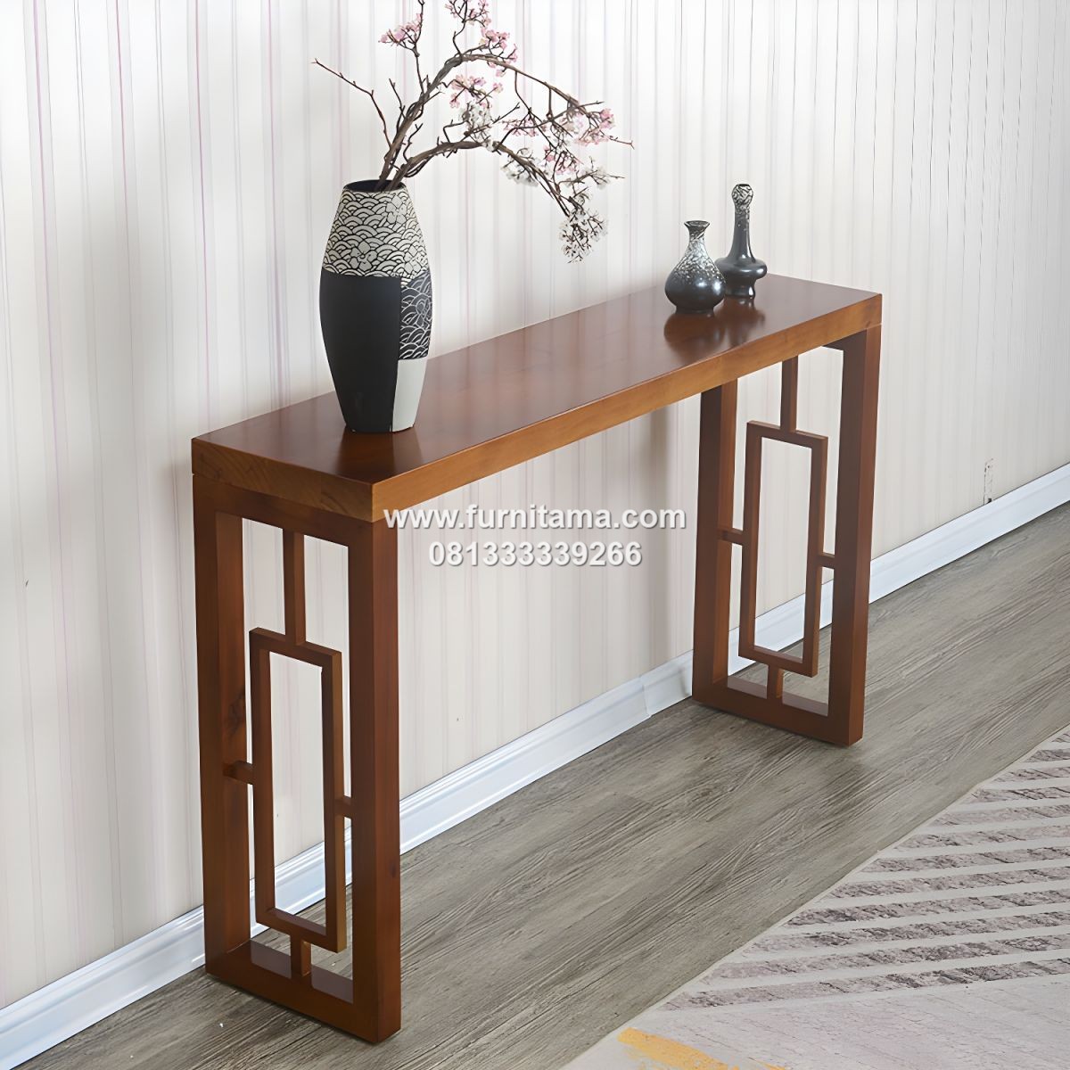 Meja Console Kayu Jati Minimalis Modern