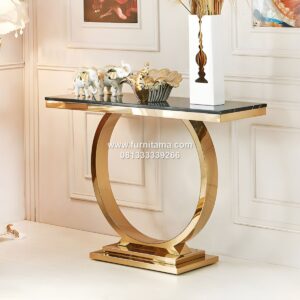 Meja Console Stainless Marmer Mewah Terbaru