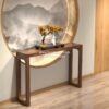 Meja Konsol Kayu Jati Simple Finishing Natural