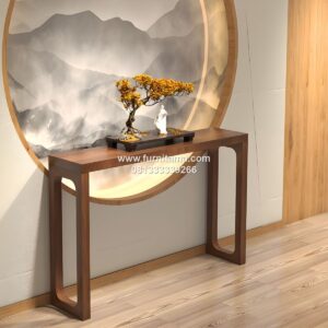 Meja Konsol Kayu Jati Simple Finishing Natural