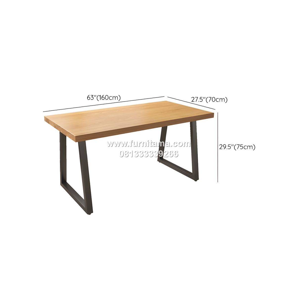 Meja Makan Minimalis Modern Industrial Kayu Jati 3 Meja Makan Minimalis Modern Industrial Kayu Jati