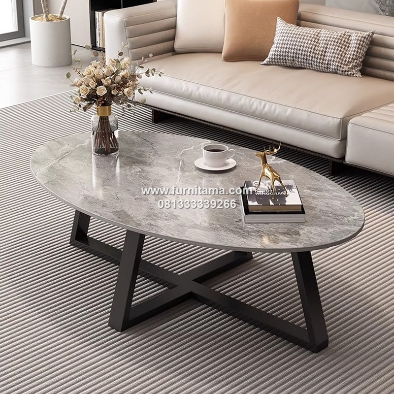 Meja Sofa Marmer Kaki Besi Minimalis Mewah 1 Meja Sofa Marmer Kaki Besi Minimalis Mewah