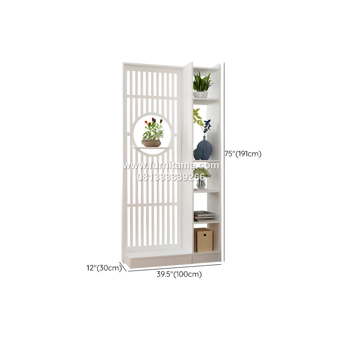 Partisi Ruangan Minimalis 100cm Warna Putih 1 Partisi Ruangan Minimalis 100cm Warna Putih