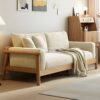 Sofa 2 Seater Kayu Jati Natural Minimalis