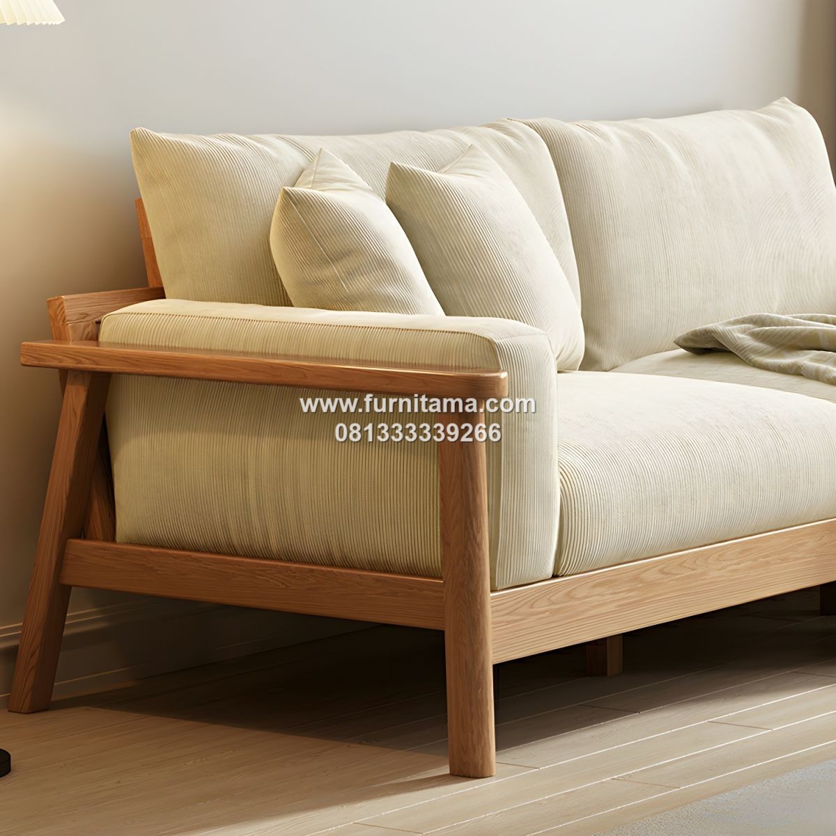 Sofa 2 Seater Kayu Jati Natural Minimalis 2 Sofa 2 Seater Kayu Jati Natural Minimalis