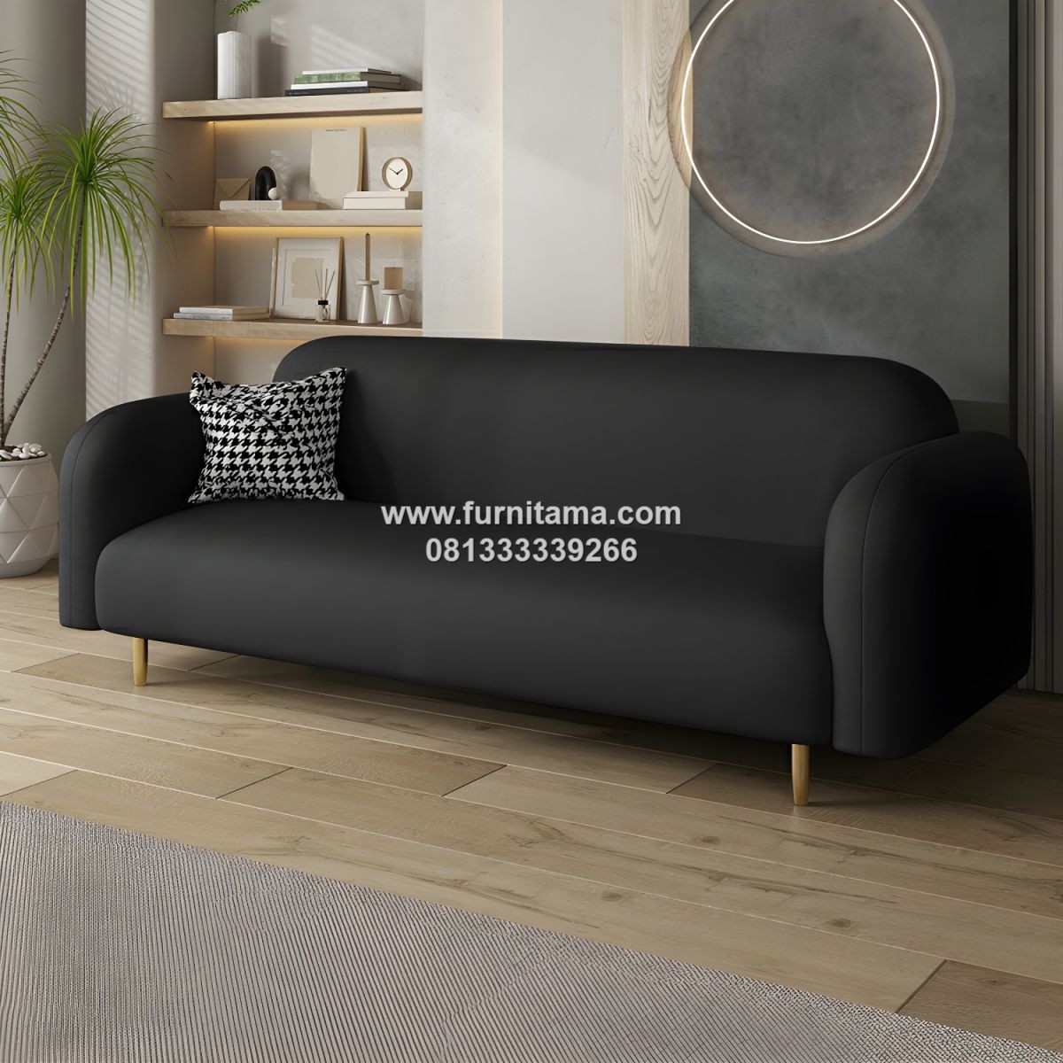 Sofa 2 Seater Scandinavian Modern Warna Natural Elegan Sofa 2 Seater Scandinavian Modern Warna Natural Elegan