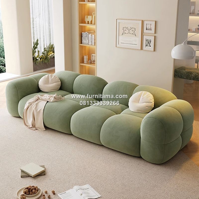 Sofa 3 Seater Jok Beludru Premium Sangat Elegan Sofa 3 Seater Jok Beludru Premium Sangat Elegan