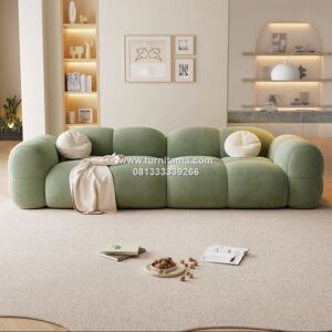 Sofa 3 Seater Jok Beludru Premium Sangat Elegan