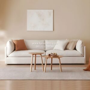 Sofa 3 Seater Jok Linen Premium Berkualitas Tinggi