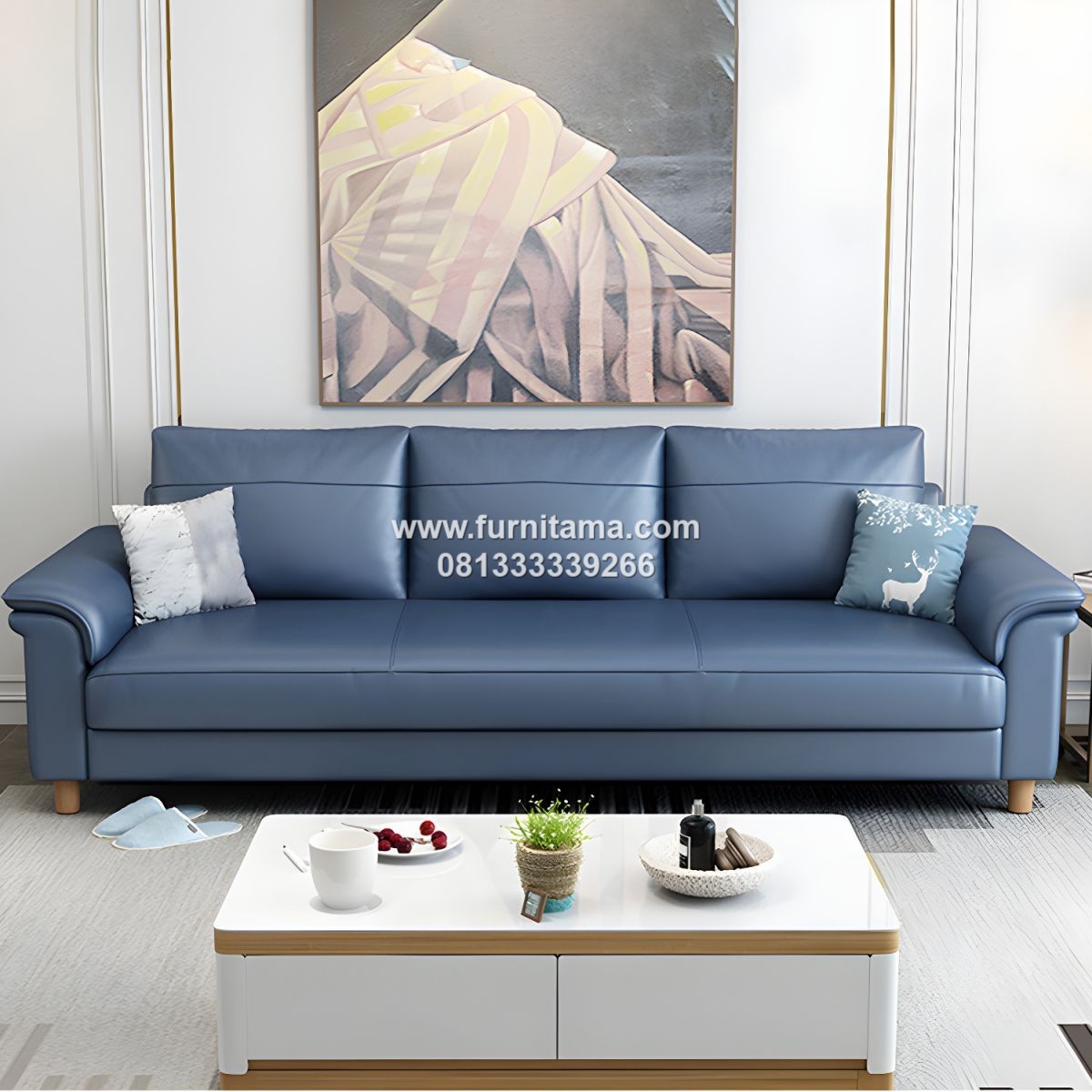 Sofa 3 Seater Premium Desain Simpel Sangat Elegan