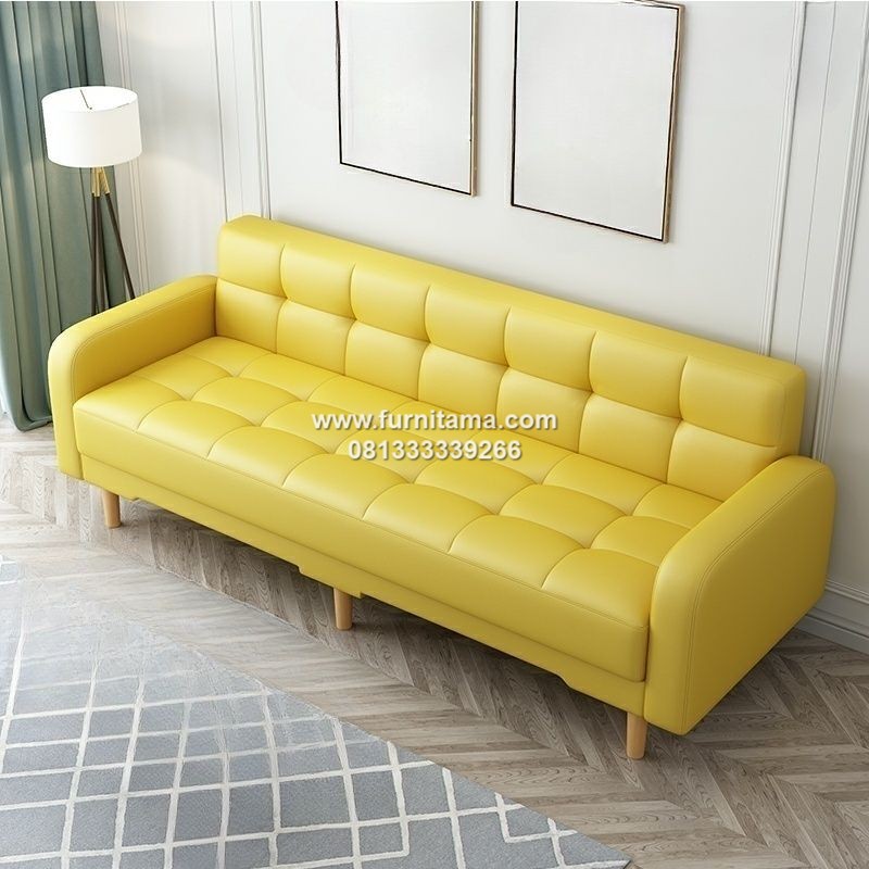 Sofa 3 Seater Scandinavian Modern Warna Natural Elegan Sofa 3 Seater Scandinavian Modern Warna Natural Elegan
