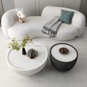 Sofa Gaya Modern dengan Sandaran Melengkung