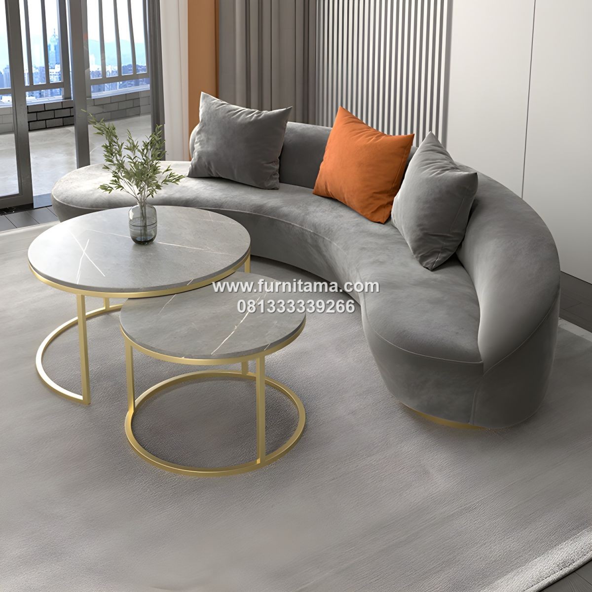 Sofa Lengkung Minimalis Dengan Meja Sofa Sofa Lengkung Minimalis Dengan Meja Sofa
