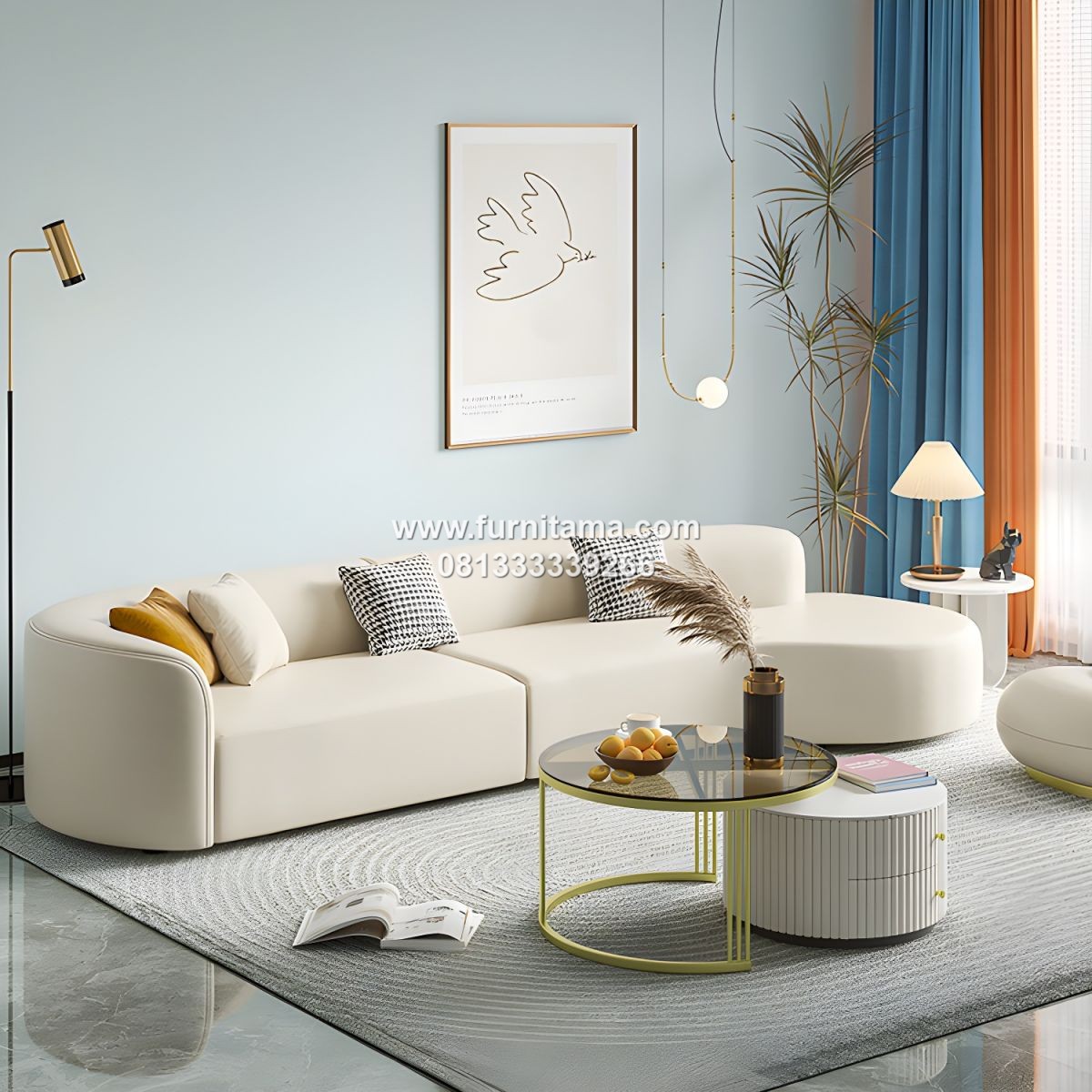 Sofa Ruang Tamu Premium Dengan Bantal Empuk Modern 3 Sofa Ruang Tamu Premium Dengan Bantal Empuk Modern