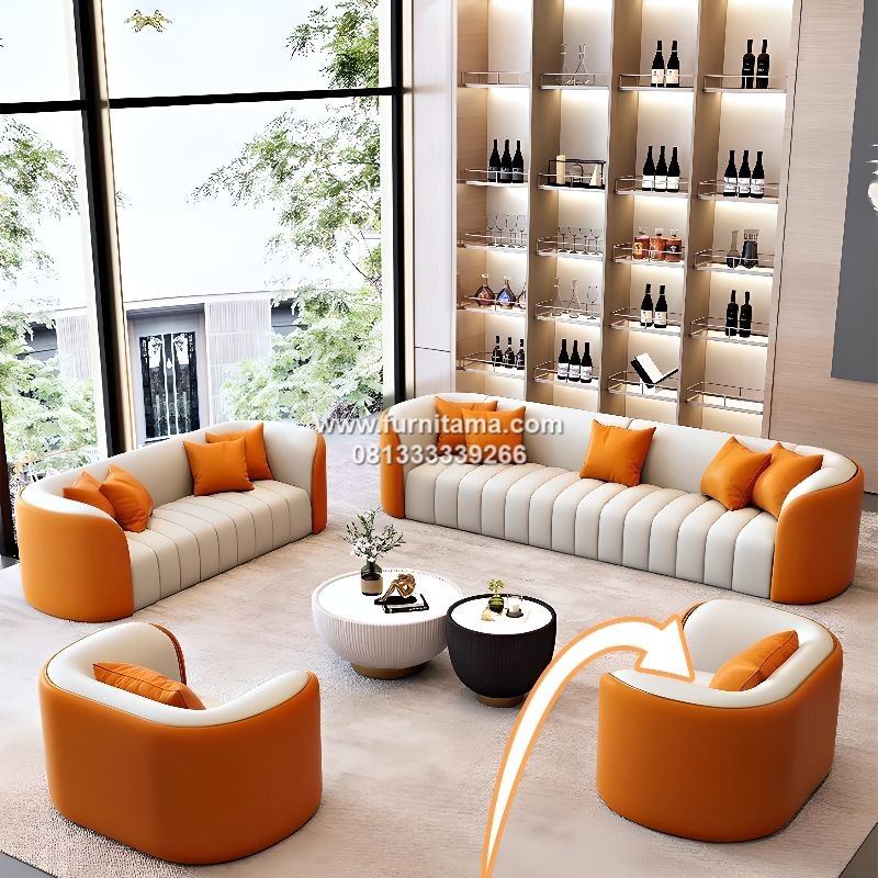 Sofa Ruang Tamu Scandinavian Busa High Density Premium